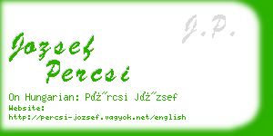 jozsef percsi business card